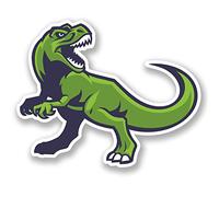 2 x 10cm T-Rex Dinosaur Vinyl Sticker iPad Laptop Helmet Kids Skate Funny #5257 (10cm Wide x 8cm Tall)