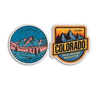 2 x 10cm Tall Colorado Vinyl Stickers - America USA States Landmarks Holiday Travel Adventure Travel Map Flag Country Scrapbooking Gift #78755