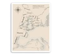 2 x 10cm Tall UK Shipping Forecast Map Vinyl Stickers - Sailing GB Sticker #70198