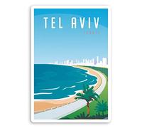 2 x 10cm Tel Aviv Israel Vinyl Stickers - Holiday Travel Luggage Sticker #30716 (10cm Tall)
