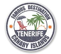 2 x 10cm Tenerife Vinyl Sticker Luggage Travel Tag Spain Canary Islands #6730 (10cm x 10cm)