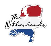 2 x 10cm The Netherlands Flag Vinyl Stickers - Map Travel Holiday World Country Geography School Location Decal Scrapbook Sticker #82897