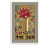 2 x 10cm The Sun Tarot Card Vinyl Stickers - Fortune Fun Laptop Sticker #31552 (10cm Tall)