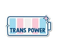 2 x 10cm Trans Power Vinyl Stickers - Label Rights LGBTQ Transgender Rainbow Queer Month Flag Identity Decal Scrapbook Sticker #83087