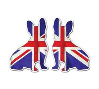 2 x 10cm Union Jack English Bulldog Vinyl Stickers - Dog Flag Pets Animals UK GB United Kingdom Country Patriotic Scrapbook Sticker #82360