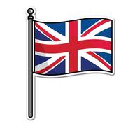 2 x 10cm Union Jack Flag Vinyl Stickers - United Kingdom UK GB Badge Patriotic Nation Love Travel Decal Scrapbook Sticker #83587