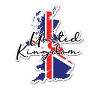 2 x 10cm United Kingdom Flag Vinyl Stickers - UK Map Travel Holiday World Country Geography School Location Decal Scrapbook Sticker #82898
