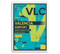 2 x 10cm Valencia Airport Vinyl Stickers - Spain Travel Sticker Luggage #17436 (10cm Tall)