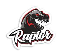 2 x 10cm Velociraptor Raptor Dinosaur Vinyl Stickers - Dino Decal Sticker #70607
