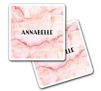 2 x 10cm Vinyl Square Stickers Set - Name Annabelle Marble Stone Texture Letter Lettering Travel Scrapbooking Gift Decal Wall Art Self Adhesive Waterproof #276663