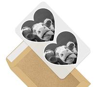 2 x 10cm Vinyl Stickers - Funny Cow Calf Farm Farmer Animals Decals 37907
