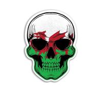 2 x 10cm Wales Skull Stickers - Welsh Dragon Flag Travel Holiday Pirate Funny Kids Girls Boys Men Women Scrapbook Sticker #82045