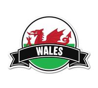 2 x 10cm Wales Vinyl Stickers - Welsh Dragon UK GB City Flag Travel Holiday Geography Location Decal Scrapbook Sticker #83154