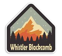 2 x 10cm Whistler Blackcomb Canada Vinyl Stickers - Ski Luggage Sticker #31164 (10cm Wide)
