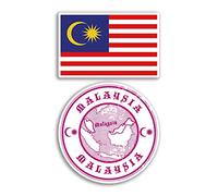 2 x 10cm Wide Malaysia Vinyl Stickers - Malaysian Asia Map Holiday Adventure Travel Country Scrapbooking Gift #78686