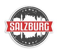 2 x 10cm Wide Salzburg City Austria Vinyl Stickers - Travel Luggage Sticker #70206