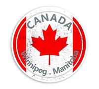 2 x 10cm Winnipeg Manitoba Vinyl Stickers - Canada Sticker Laptop Luggage #20174 (10cm Wide)