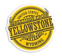 2 x 10cm Yellowstone National Park Vinyl Stickers - USA America Wyoming Cowboy Ranch Sticker #70746