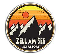 2 x 10cm Zell Am See Austria Vinyl Stickers - Ski Sticker Laptop Luggage #32732 (10cm Wide)