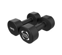 2 x 10KG Neoprene dumbbells Grey