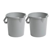 2 x 10L Cleaning Plastic Bucket with Handle & Pouring Lip Water Storage Farm -UK