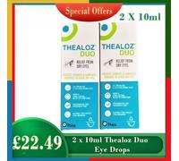 2 x 10ml Thealoz Duo Eye Drops. Relief From Dry Eyes. 30.09.27 - Free Postage