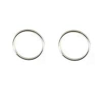 2 x 10mm Sterling Silver Seamless Nose Rings