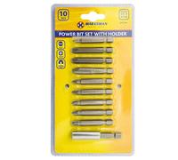 2 X 10PC Power BIT Set with Holder POZIDRIVE POZI PZ2 Flat Magnetic Tool Drill