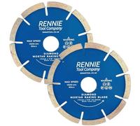 2 x 115mm / 4.5" Diamond Mortar Disc, Mortar Masonry Joint Raking Blade | For Angle Grinders, Repointing Raker Tool for Fast Removal of Old Mortar, Brickwork Pointing. 115mm Mortar Grinding Discs