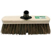2 X 12" Broom Head Wooden Hard Yard Brushing Bristles Garden Sweeping Cleaning Brush Attachment Stiff Bristles Durable Cleaner