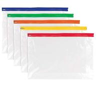 2 X 12 x A3 Plastic Zippy Bags Strong Clear File Storage Document, Craft Art Storage Folder Wallets