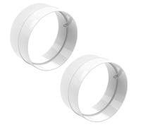 2 X 125mm Connector Plastic Round Connector 125mm - 5 inch to Connect Duct Pipe or Flexible Ducting Hose -Tumbler Dryer - Cooker Hood