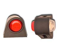 2 x 12V 2 SMD LED RUBBER RED WHITE REAR FRONT SIDE OUTLINE MARKER LIGHTS CLEARANCE OUTLINE LAMPS FOR TRUCK LORRY CAMPER CARAVAN TRAILER VAN PICKUP HORSE BOX