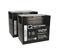 2 x 12v 55Ah 56Ah PRIDE STERLING S425 AGM MOBILITY SCOOTER BATTERIES