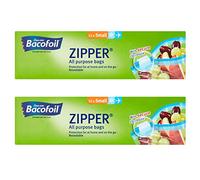 2 x 15 All Purpose Zipper Resealable Bag Small Snadwich Food Freezer Travel