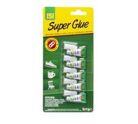 2 x 151 Super Glue Tubes 1g 5pk, Extra Strong Non-Drip Formula for Household Repairs