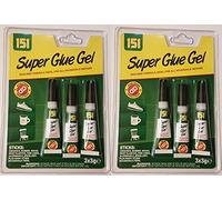 2 x 151 Superglue Gel Triple Pack - Extra Strong Non Drip Adhesive Super Glue