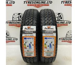 2 X 155 13C POWERTRAC COMMERCIAL 90/88Q 155/80R13C BRAND NEW TYRES C & B LABELS