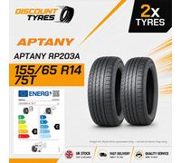 2 X 155/65R14 75T APTANY RP203A 155 65 14 1556514 NEW TYRES