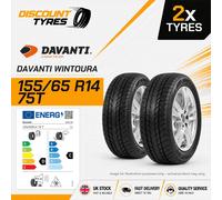 2 X 155/65R14 75T DAVANTI WINTOURA 155 65 14 1556514 NEW TYRES