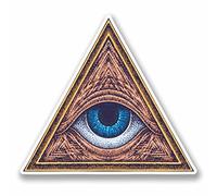 2 x 15cm/150mm All Seeing Eye of Providence Vinyl SELF Adhesive Sticker Decal Laptop Car Travel Luggage Label Tag #9729