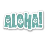 2 x 15cm/150mm Aloha Hawaii Window Cling Sticker Car Van Campervan Glass #5320