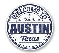 2 x 15cm/150mm Austin Texas USA Vinyl Sticker Decal Laptop Travel Luggage Car Bike Sign Fun #5885