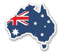 2 x 15cm/150mm Australia Window Cling Sticker Car Van Campervan Glass #5699