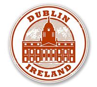2 x 15cm/150mm Dublin Ireland Window Cling Sticker Car Van Campervan Glass #4449