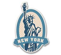 2 x 15cm/150mm New York USA Statue of Liberty Vinyl Sticker Decal Laptop Travel Luggage Car Bike Sign Fun #6397