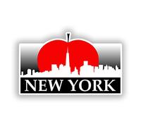 2 x 15cm/150mm New York Vinyl Stickers Travel Luggage #10530