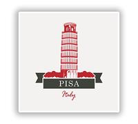 2 x 15cm/150mm Pisa Italy Vinyl Stickers Travel Luggage #10228