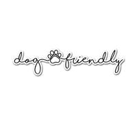2 x 15cm Dog Friendly Vinyl Stickers - Cute Cafe Pub Dogs Pet Animals Allowed Welcome Shop Sign Notice Small Business Taxi Sticker #83041