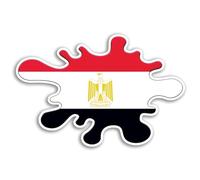 2 x 15cm Egypt Flag Vinyl Stickers - Egyptian Europe Travel Holiday City Landmarks Luggage Paint Splatter Scrapbooking Sticker #81710